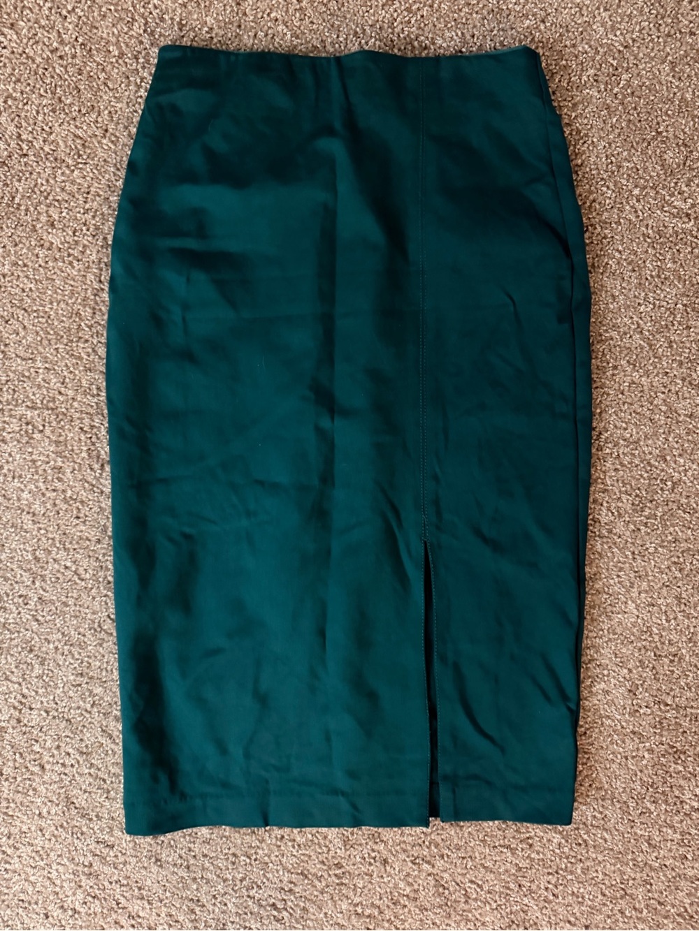 Ann Taylor Teal Pencil Skirt with Front Slit